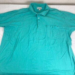 Haband Men’s 4X Big & Tall Teal Polo Shirt Short Sleeve
